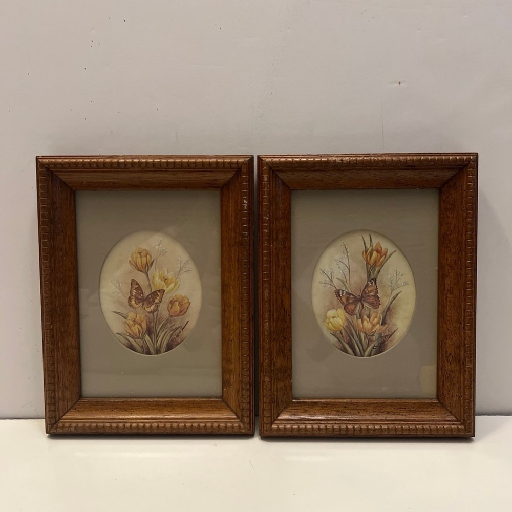 Vintage Small Kay Lamb Shannon Wildflowers Frame Matted Wall Art Print P…